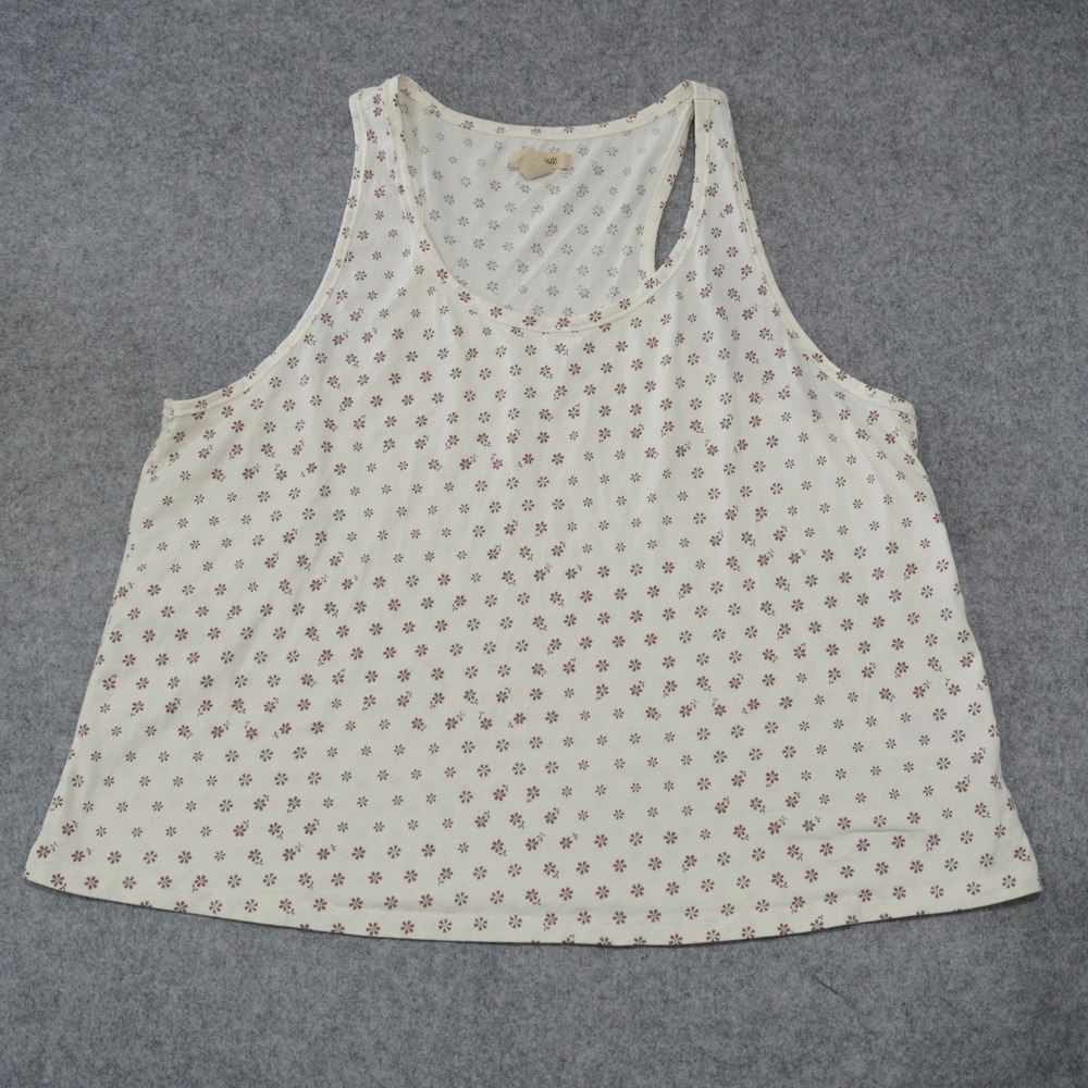 Madewell Women's XXL Raw-Edge Pajama Tank in Bandana Flower Cozy Loungewear
